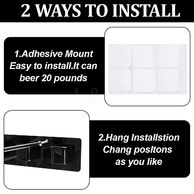 4 Bags Acrylic Wall-Mounted Display Races for Eyeglasses ODIS-GO0001-20-1