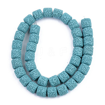 Synthetic Lava Rock Beads Strands G-S359-171-1