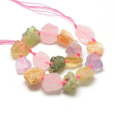 Natural Multi Color Quartz Beads Strands G-R421-07-1