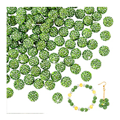 100Pcs Polymer Clay Rhinestone Beads RB-PH0001-43A-1