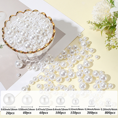 1470Pcs 7 Styles Imitation Pearl Acrylic Beads OACR-LT0001-02-1
