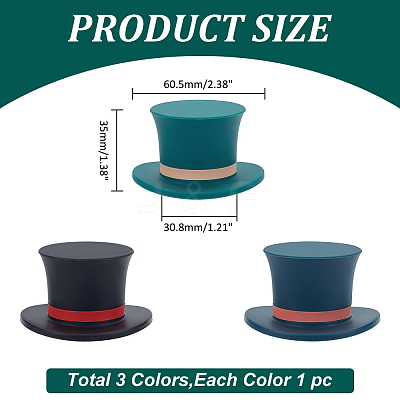 3Pcs 3 Colors Silicone Red Wine Bottle Stoppers SIL-WR0001-03-1
