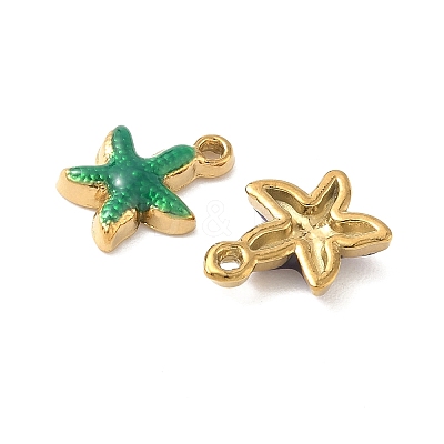 304 Stainless Steel Enamel Pendants STAS-I346-25G-03-1