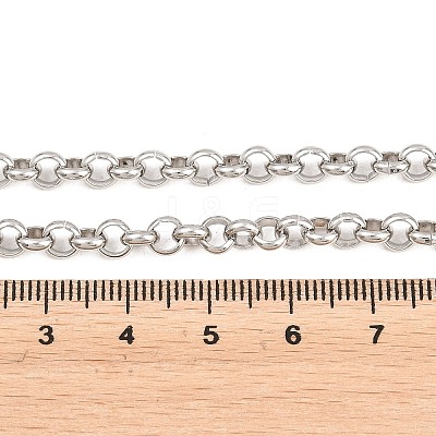 5MM 304 Stainless Steel Rolo Chain Necklaces for Men Women NJEW-H093-07B-P-1