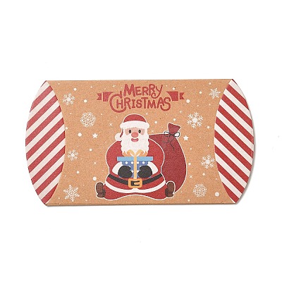 Christmas Theme Cardboard Candy Pillow Boxes CON-G017-02A-1