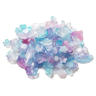 Imitation Jelly Acrylic Beads X-OACR-H039-02B-1