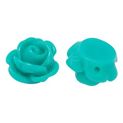 Rose Flower Opaque Resin Beads X-CRES-B1029-A12-1