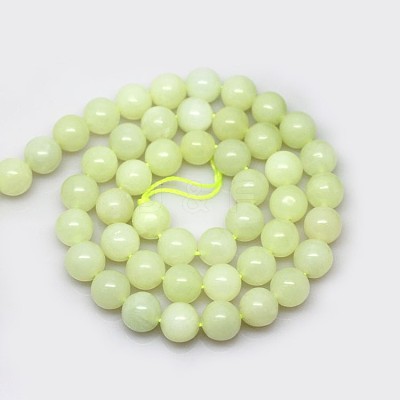 Natural New Jade Beads Strands G-G763-09-8mm-1