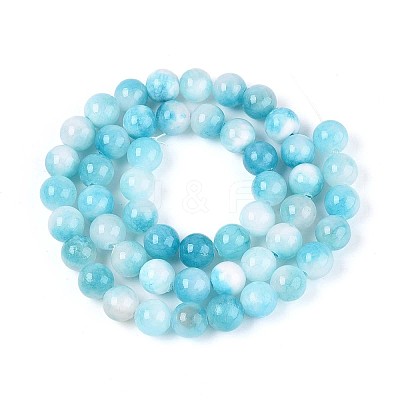 Natural Dyed Persian Jade Gemstone Bead Strands X-G-R271-8mm-XP15-1