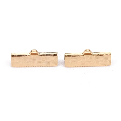 304 Stainless Steel Ribbon Crimp Ends STAS-P249-29B-G-1