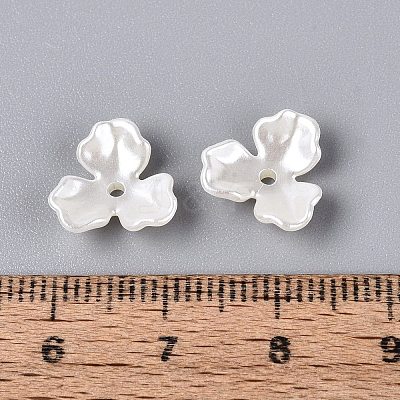 ABS Plastic Imitation Pearl Bead Caps KY-Q004-02B-1