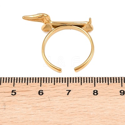 304 Stainless Steel Cuff Open Rings for Women RJEW-Z134-01G-01-1