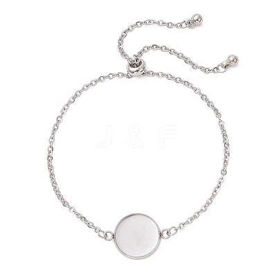 304 Stainless Steel Cable Chain Slider Bracelet Making BJEW-JB12959-03-1