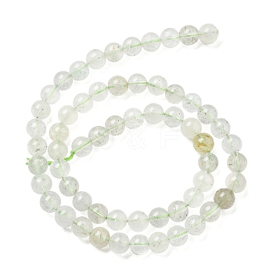 Natural Green Beryl Beads Strands G-F787-01-6mm-1