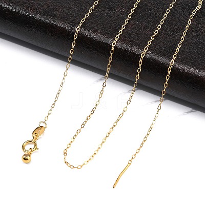 925 Sterling Silver Cable Chain Adjustable Slider Necklaces for Women NJEW-U030-01G-01-1