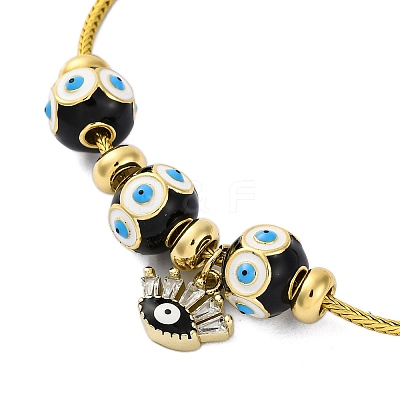 Brass European Bracelets BJEW-C080-01G-02-1