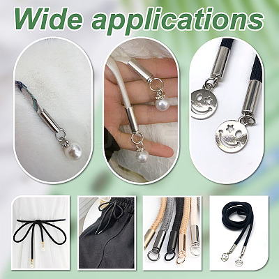 48Pcs 3 Colors Zinc Alloy Cord Ends FIND-PH0023-60A-1