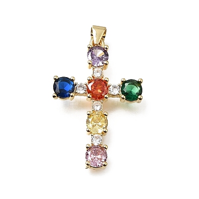 Easter Brass Pave Cubic Zirconia Pendants CU-E002-01D-G04-1