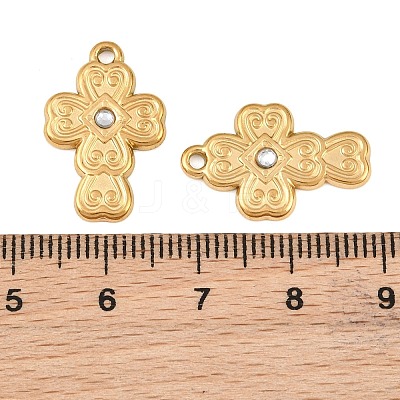 304 Stainless Steel Rhinestone Pendants SA-CBAE7EB-29G-1