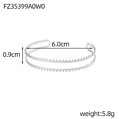 304 Stainless Steel Cuff Bangles STAS-OY007-69P-1