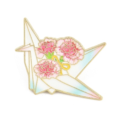 Light Gold Alloy Enamel Brooch JEWB-K018-39D-G-1
