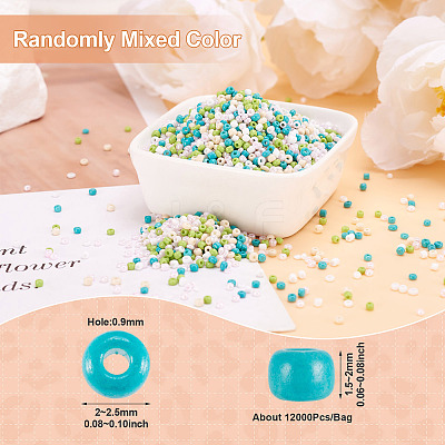 Opaque Glass Round Seed Beads GLAA-TAC0025-07A-03-1