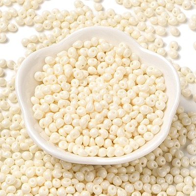 6/0 Opaque Baking Paint Glass Seed Beads SEED-M012-02A-26-1