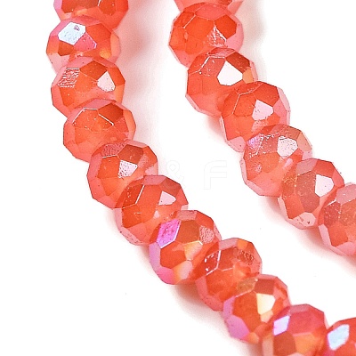 Baking Electroplate Glass Beads Strands DGLA-A039-J4mm-B01-1
