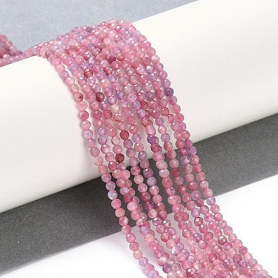Natural Pink Tourmaline Beads Strands X-G-N342-33-1