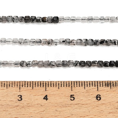 Gradient Color Natural Tourmalinated Quartz Beads Strands GG-CBA9722-C01-2x2mm-1