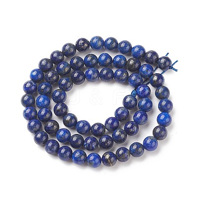 Natural Lapis Lazuli Beads Strands G-G423-6mm-A-1