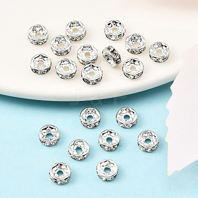 Brass Grade A Rhinestone Spacer Beads RB-A014-Z6mm-01S-1