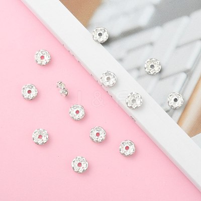 Iron Crystal Rhinestone Spacer Beads RB-A008-8MM-S-1