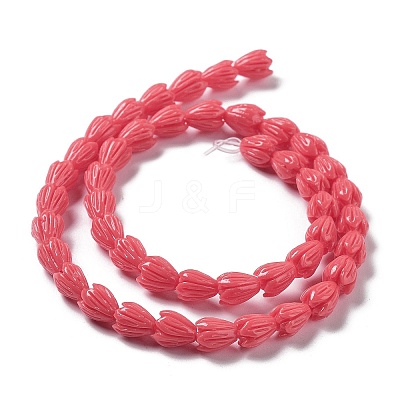 Synthetic Coral Beads Strands G-Q1007-01C-03-1