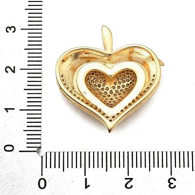 Brass Micro Pave Cubic Zirconia Pendants KK-K401-03G-02-1