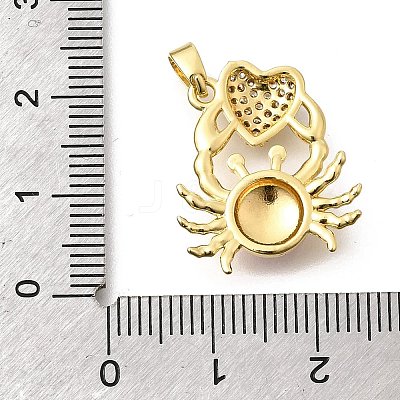 Brass Clear Cubic Zirconia Pendants KK-B187-01G-05B-1