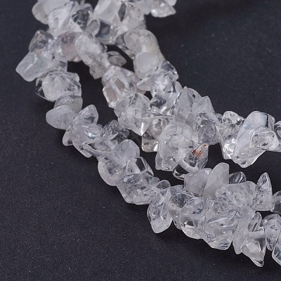Quartz Crystal Chips Beads Strands X-G-D283-3x5-2-1