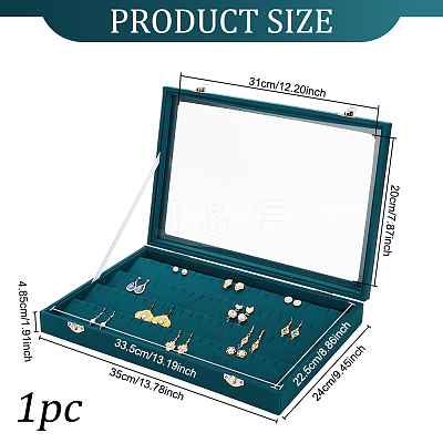 Rectangle Imitation Leather Earring Presentation Box CON-WH0089-14B-1