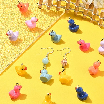 21Pcs 7 Colors Resin Pendant FIND-YW0005-40-1
