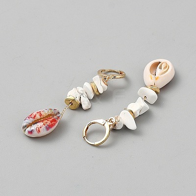 Alloy Shell Shape Leverback Earrings EJEW-WH0004-194B-1