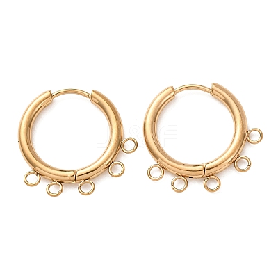304 Stainless Steel Hoop Earring Findings STAS-D183-02B-G-1
