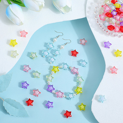 120Pcs Transparent Acrylic Beads TACR-SP0001-11A-1