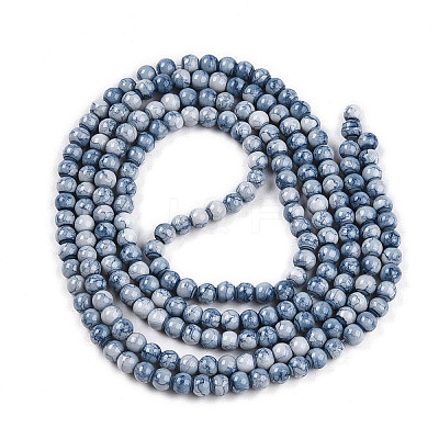 Baking Paint Glass Beads Strands DGLA-N003-4mm-C07-1