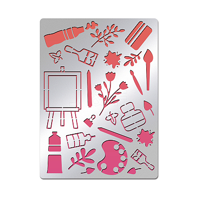 Stainless Steel Cutting Dies Stencils DIY-WH0289-037-1