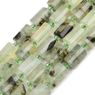 Natural Prehnite Beads Strands G-G453-E03-10x14mm-1