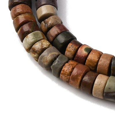Natural Picasso Jasper/Polychrome Jasper Beads Strands G-L624-I15-2x4mm-1