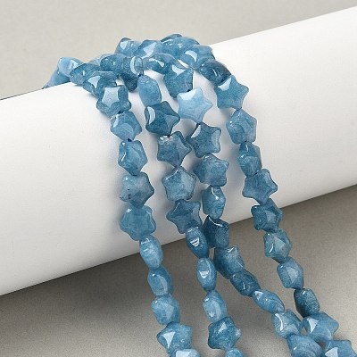 Dyed Natural Malaysia Jade Star Beads Strands G-Z080-A01-04-1