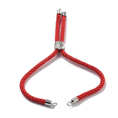 Twisted Nylon Cord Silder Bracelets DIY-B066-03P-29-1