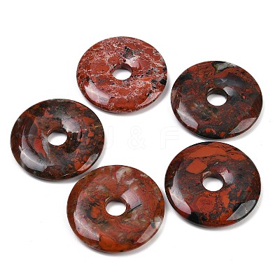 Natural Brecciated Jasper Pendants G-C220-F02-50mm-1