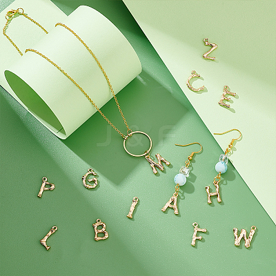 26Pcs 26 Style Brass Pendants KK-PH0004-89-1